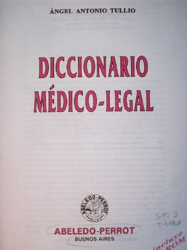 Diccionario médico-legal