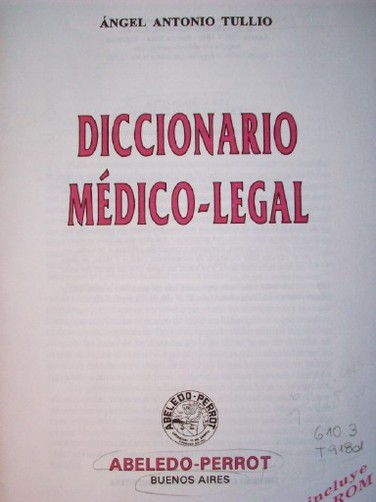 Diccionario médico-legal