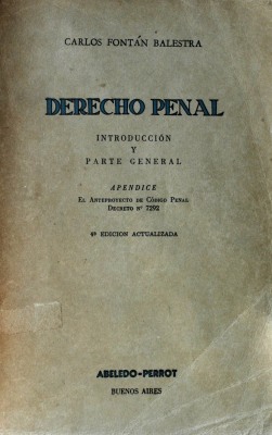 Derecho Penal : introducción y parte general