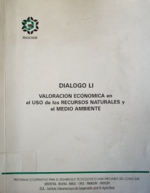 Valoración económica en el uso de los recursos naturales y el medio ambiente