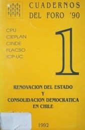 Renovación del Estado y consolidación democrática en Chile