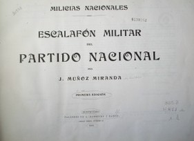 Escalafón militar del Partido Nacional