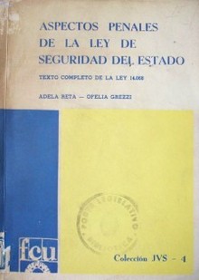 Aspectos penales de la ley de seguridad del Estado