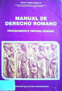 Manual de derecho romano