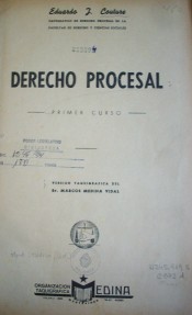 Derecho procesal : primer curso