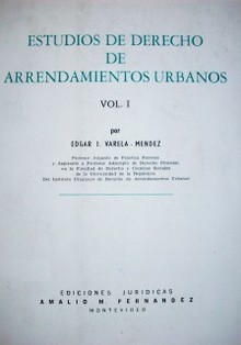 Estudios de derecho de arrendamientos urbanos