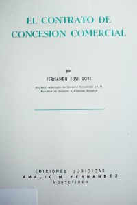 El contrato de concesión comercial