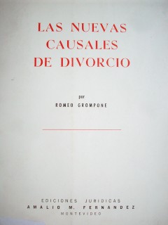 Las nuevas causales de divorcio