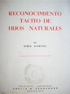 Reconocimiento tácito de hijos naturales