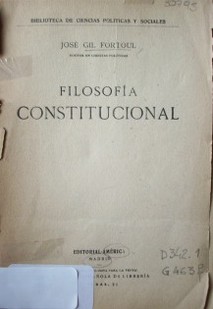 Filosofía constitucional