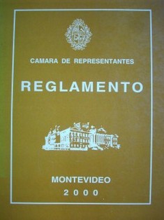 Reglamento de la Cámara de Representantes : aprobado el 11 de diciembre de 1991 y modificado el 4 de noviembre de 1998.