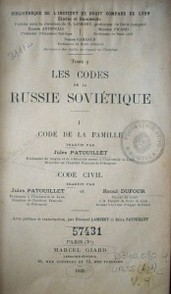 Les Codes de la Russie Soviétique