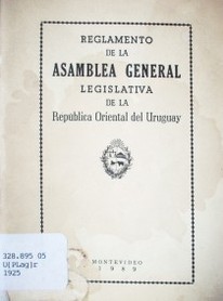 Reglamento de la Asamblea General Legislativa de la República Oriental del Uruguay