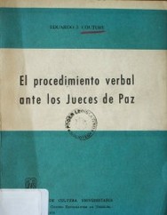 El procedimiento verbal ante los jueces de paz