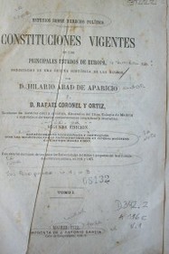 Constituciones vigentes de los principales estados de Europa y América