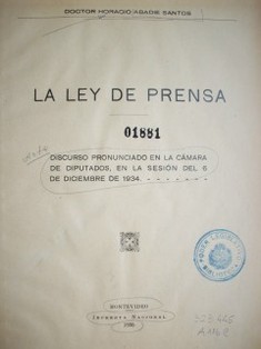 La ley de prensa