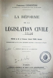 La réforme de la Législation Civile