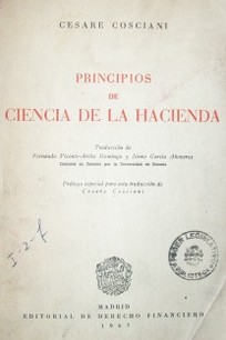 Principios de Ciencia de la Hacienda