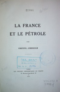 La France et le pétrole