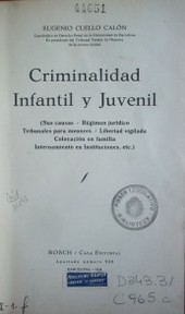 Criminalidad infantil y juvenil