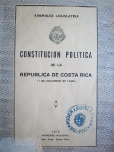 Constitución Política de la República de Costa Rica (7 de noviembre de 1949)