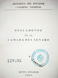 Reglamento de la Cámara del Senado