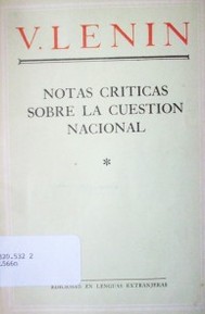 Notas críticas sobre la cuestión nacional