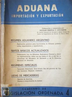 Aduana : importación y exportación : (régimen aduanero argentino)