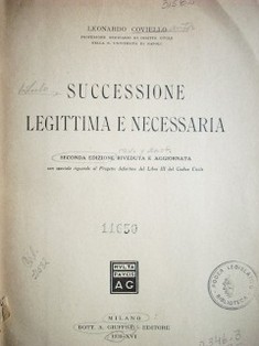 Successione leggitima e necessaria