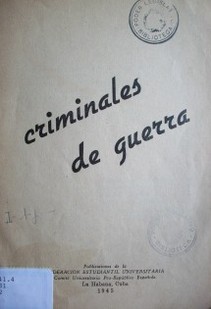 Criminales de guerra