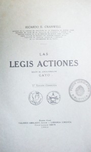 Las legis actiones según el jurisconsulto Gayo