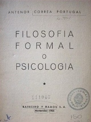 Filosofía formal o psicología