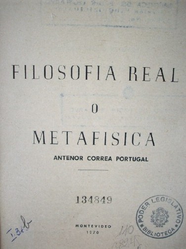 Filosofía real o metafísica