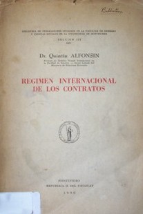 Régimen internacional de los contratos