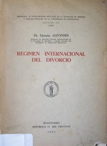 Régimen internacional del divorcio