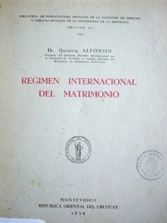 Régimen internacional del matrimonio