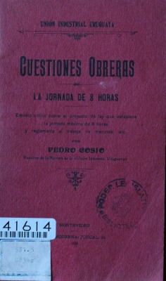 Cuestiones obreras : la jornada de 8 horas