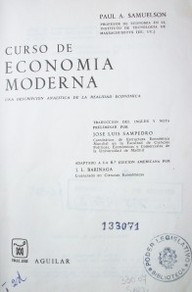 Curso de economía moderna : una descripción analítica de la realidad económica
