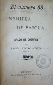 Menipea de Pascua : saldo de cuentas