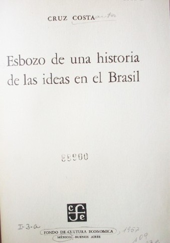 Esbozo de una historia de las ideas en el Brasil