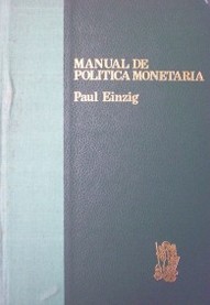 Manual de política monetaria