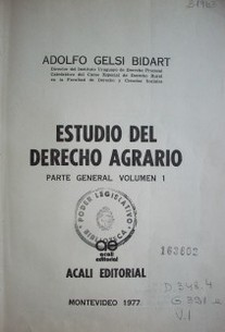 Estudio del Derecho Agrario