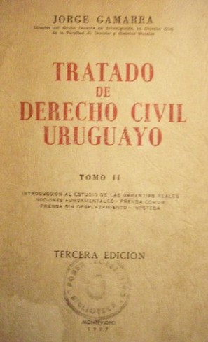 Tratado de Derecho Civil Uruguayo