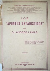 Los "Apuntes estadísticos" del Dr. Andrés Lamas
