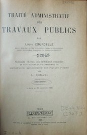 Traité administratif des travaux publics