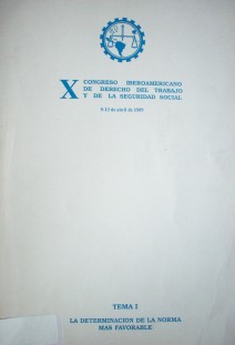 Tema I : la determinación de la norma más favorable