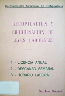 Recopilación y coordinación de leyes laborales