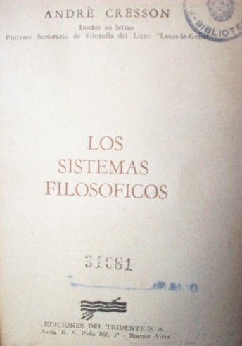 Los sistemas filosóficos