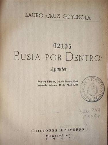 Rusia por dentro : apuntes