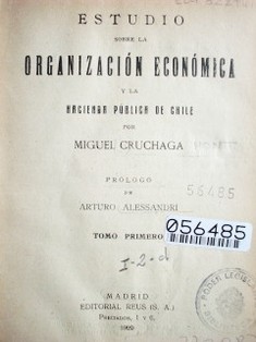 Estudio sobre la organización económica y la hacienda pública de Chile